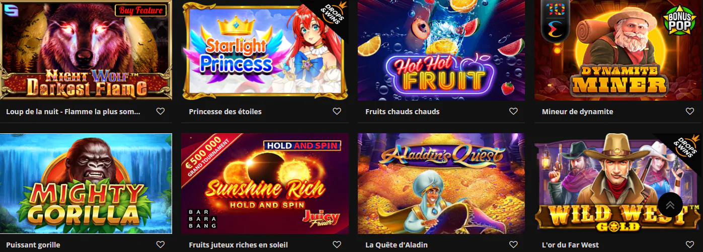 jeux Les meilleures Machines à sous en ligne de BetBoss FR pour jouer de l'argent réel