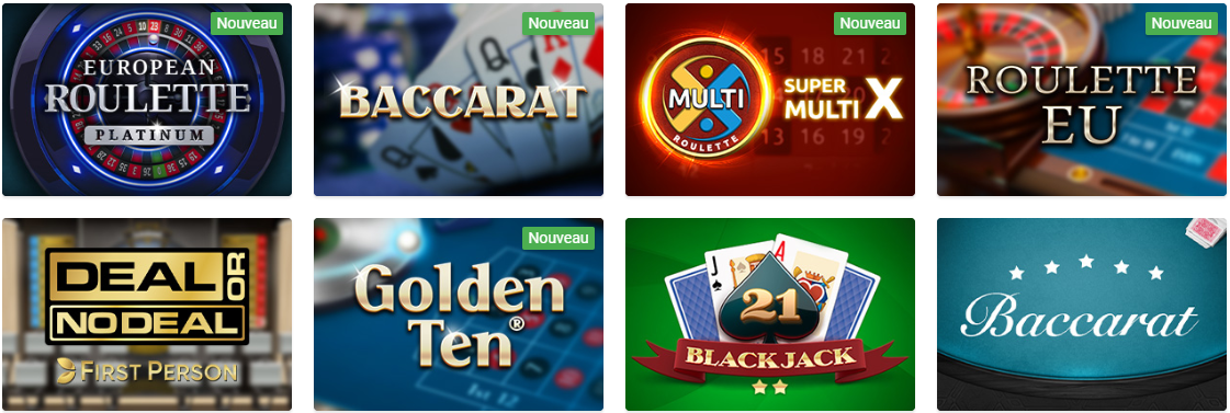 jeux Casino 595 jeux sous licence de cartes en ligne